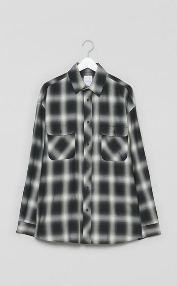 リラックスオンブレチェックシャツ