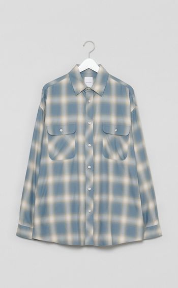 リラックスオンブレチェックシャツ