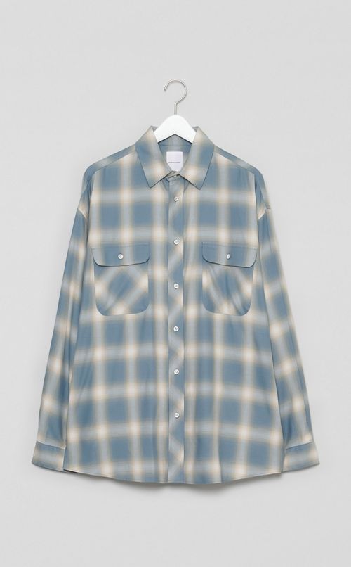 リラックスオンブレチェックシャツ