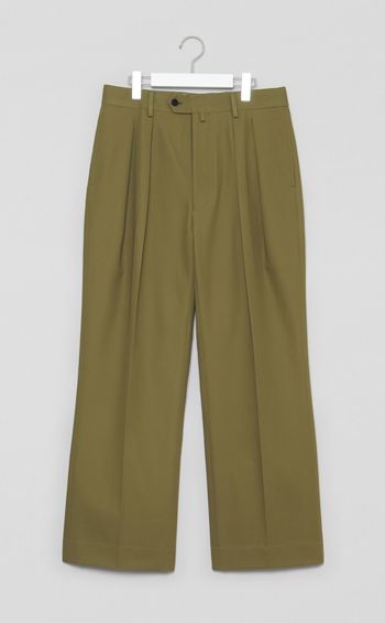 コットンツイル2タックワイドパンツ