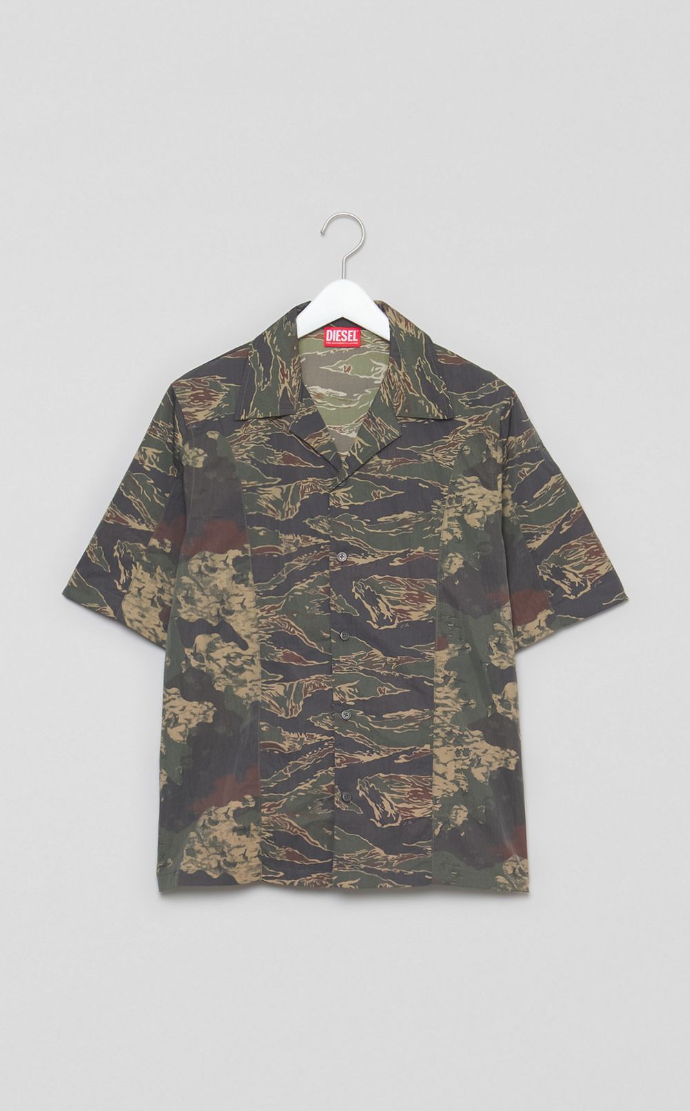 カモフラージュオープンカラーシャツ