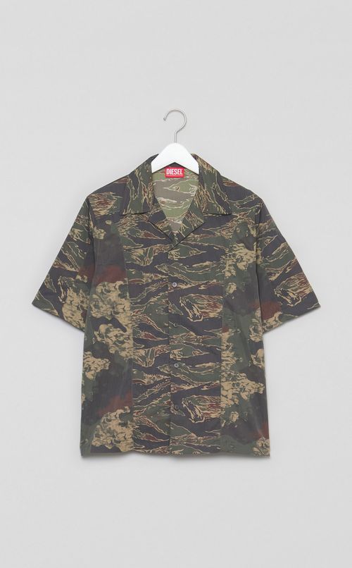 カモフラージュオープンカラーシャツ