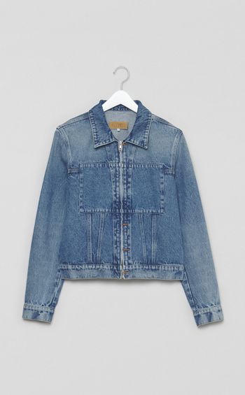 ジップアップデニムブルゾン