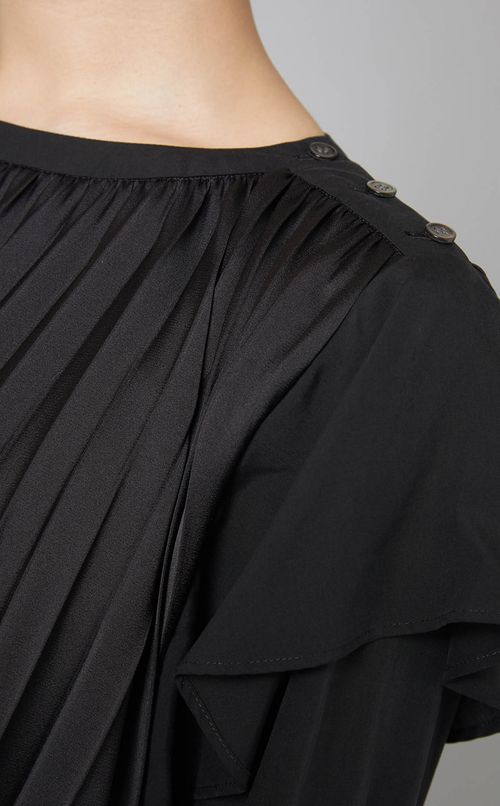 プリーツコンビブラウス