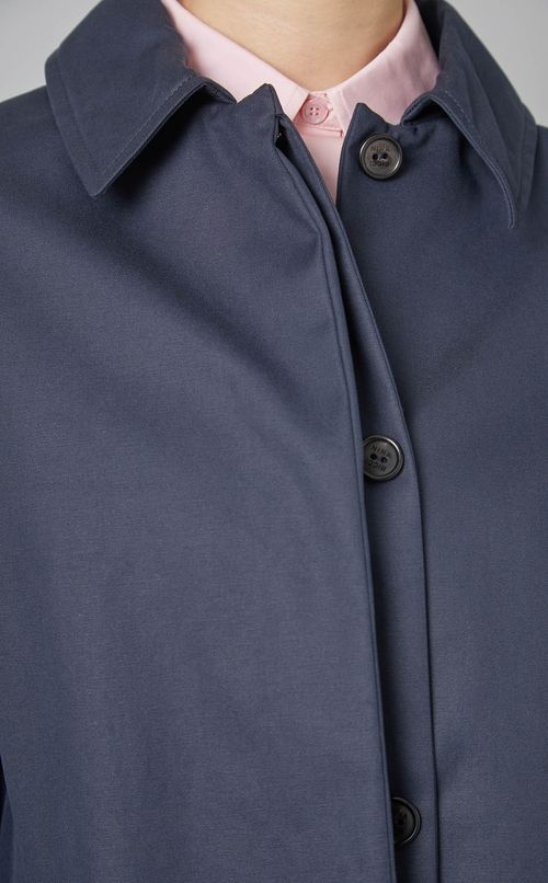 コットン比翼ショート丈コート