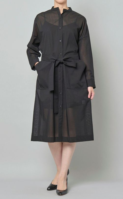 ボイルウールシャツワンピース