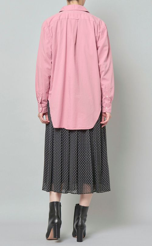 フロントボタンコットンライトシャツ