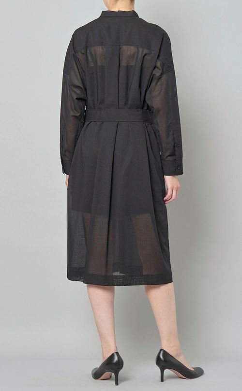 ボイルウールシャツワンピース