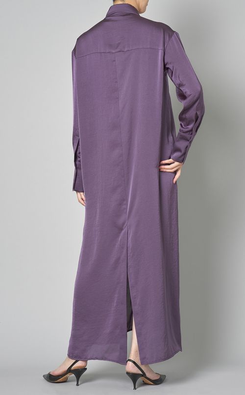 プリーツロングシャツワンピース