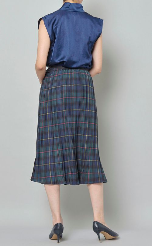 タータンチェックプリーツスカート