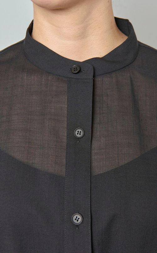 ボイルウールシャツワンピース