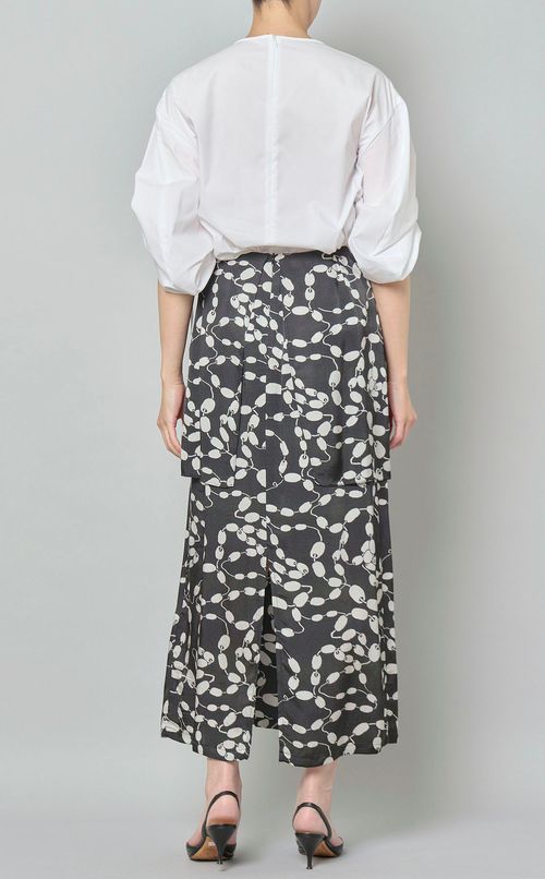 ローププリントギャザースカート