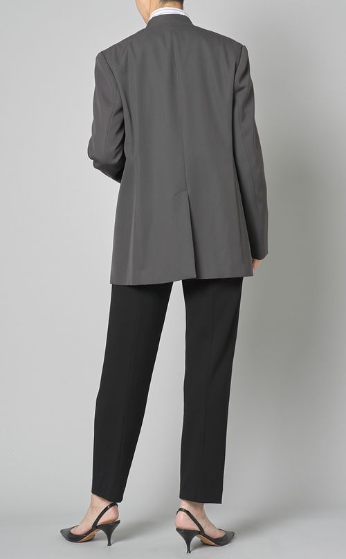 ウール混ノーカラージャケット