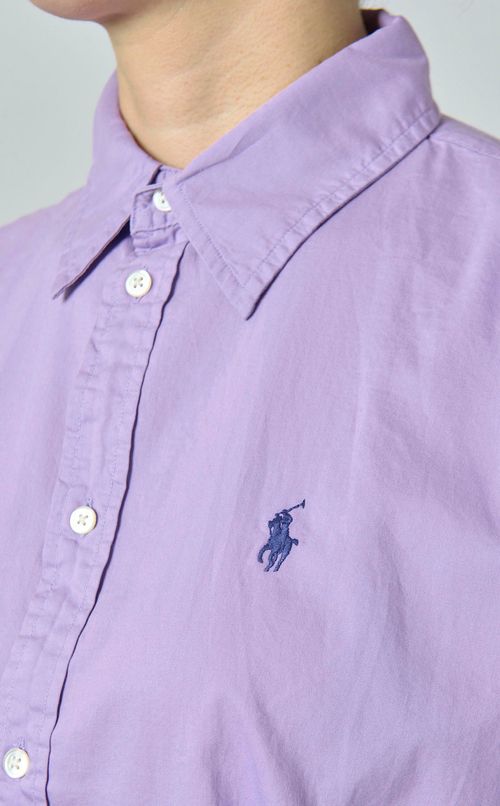 フロントボタンコットンシャツ