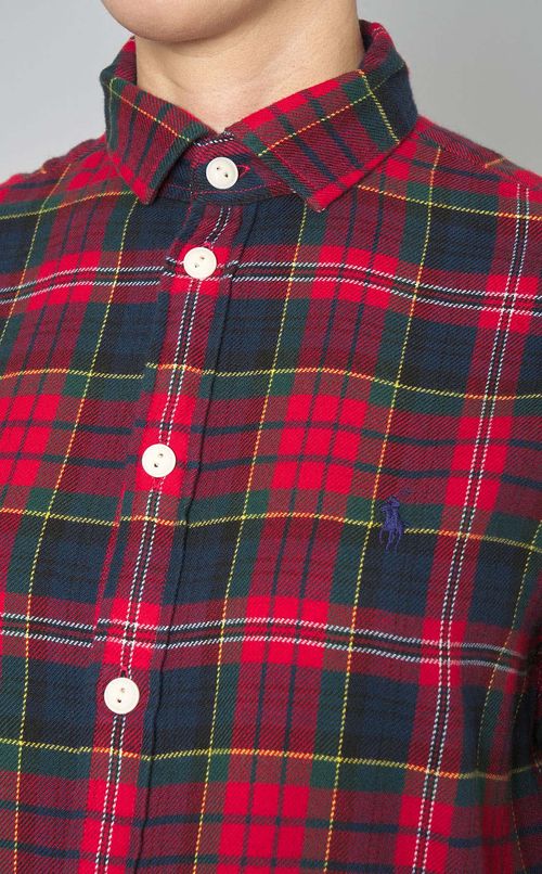 コットンネルチェックシャツ