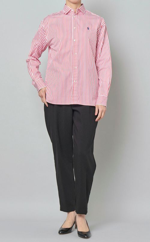 レジメンタルストライプシャツ