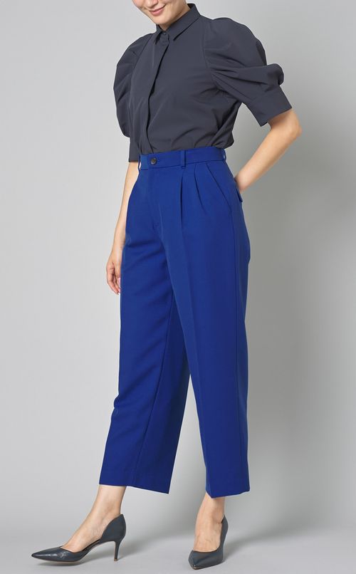 ストレッチブロードパフスリーブブラウス