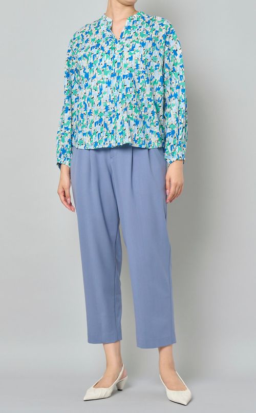 セミワイドテーパードツイルパンツ