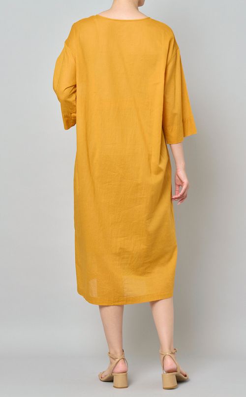 ベルト付ボタニカルダイワンピース