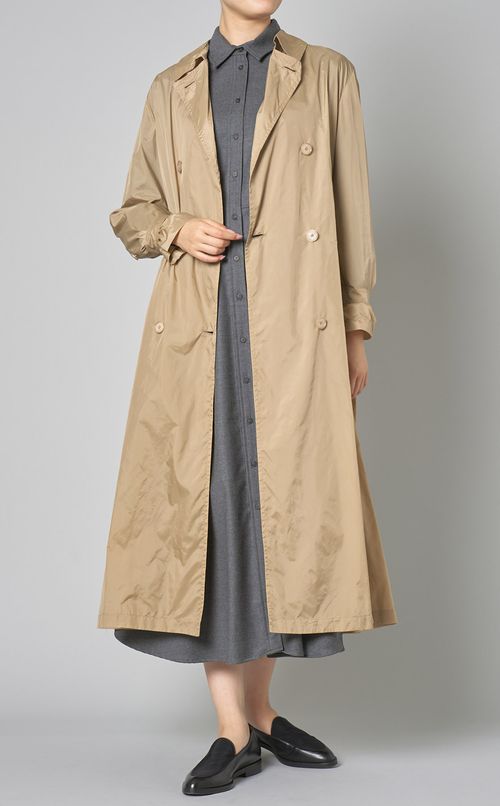 フラノベルテッドロングシャツワンピース