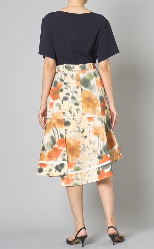 マリーゴールドプリントパネルスカート