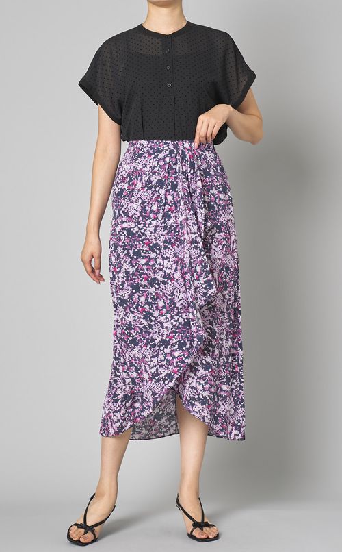 プリントフロントタックスカート