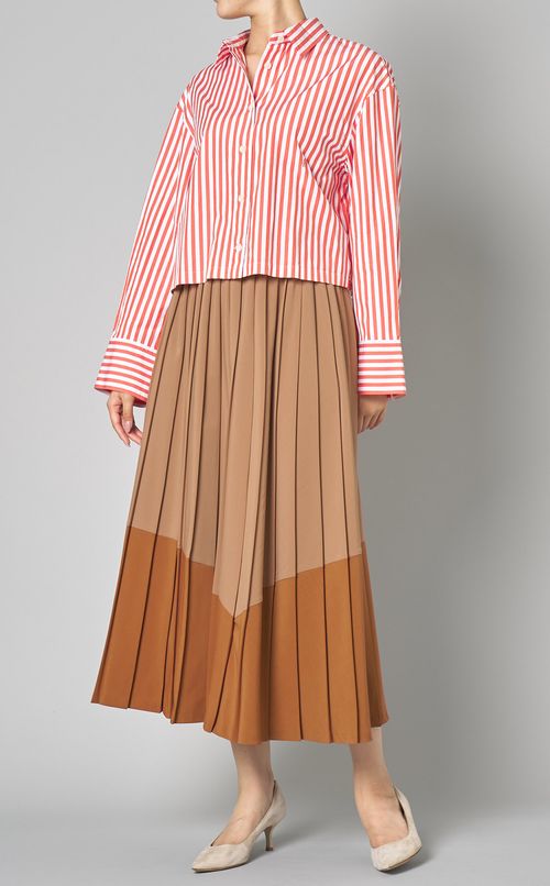 ツートンプリーツスカート