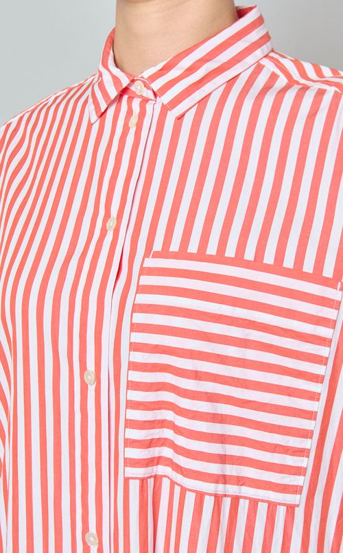 ブロードストライプシャツワンピース