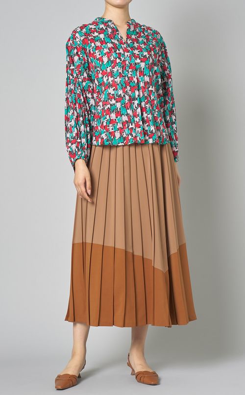 ツートンプリーツスカート