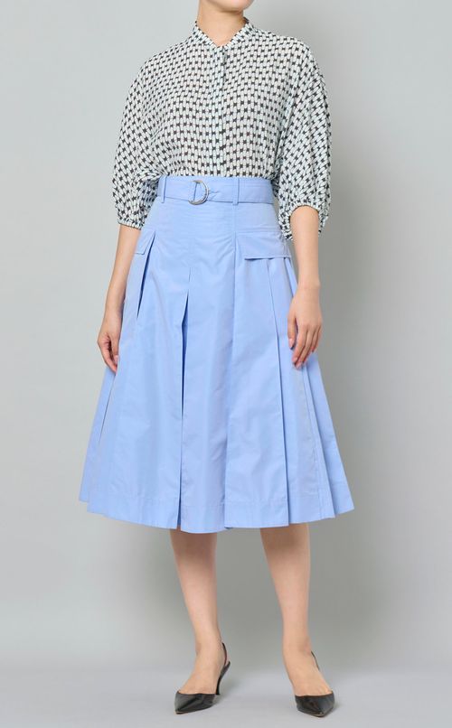 コットンダブルリングベルトスカート