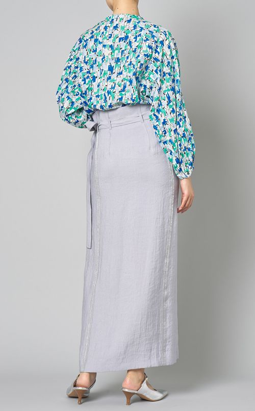 バックサテン2wayラップスカート