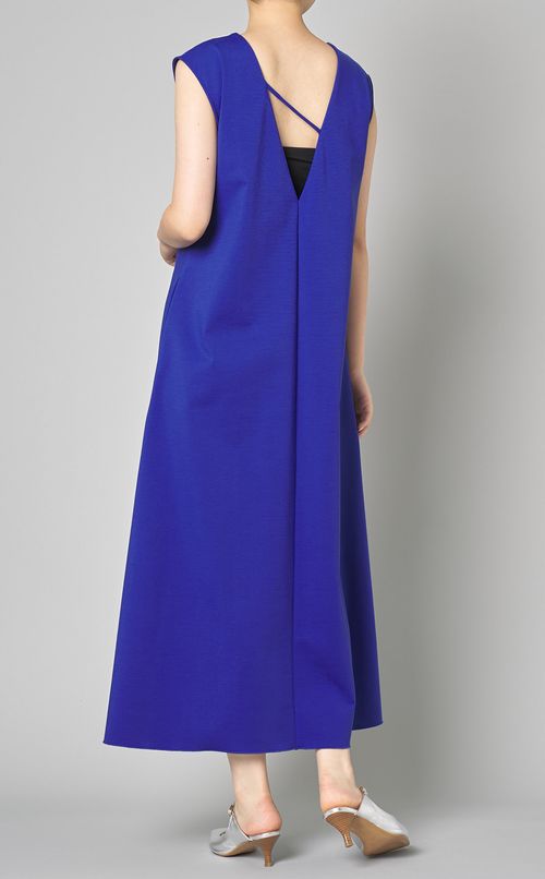 ポンチクルーネックAラインワンピース