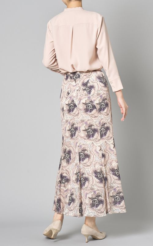 フラワープリントフレアスカート