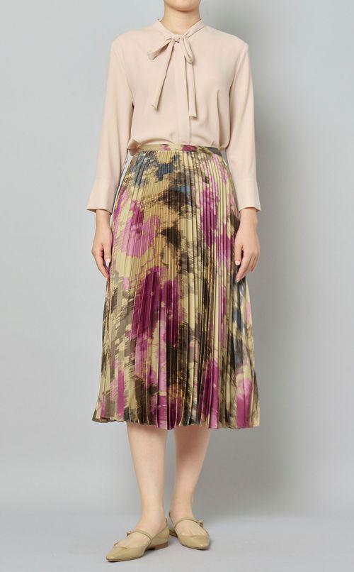 プリントプリーツスカート