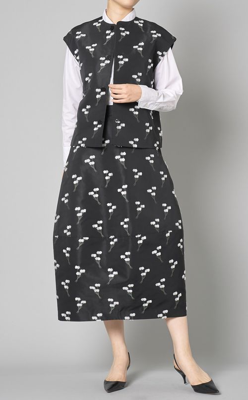 フラワージャガードスカート