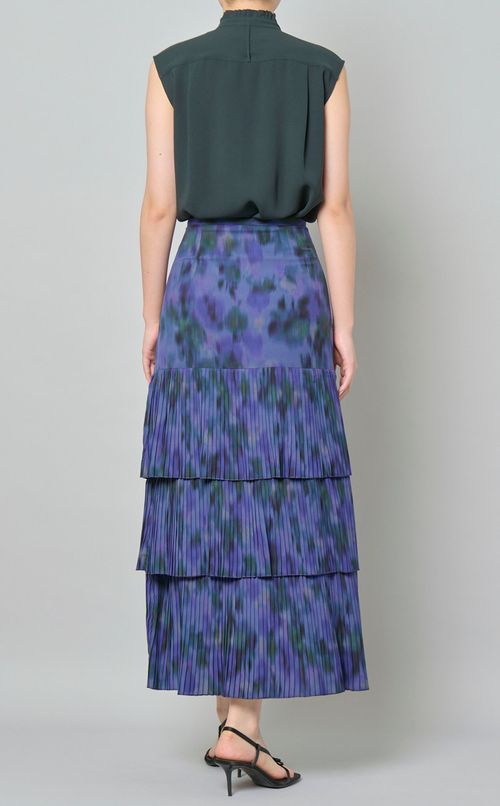 フラワープリントティアードスカート