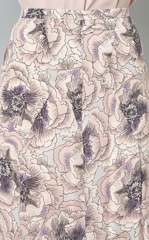 フラワープリントフレアスカート
