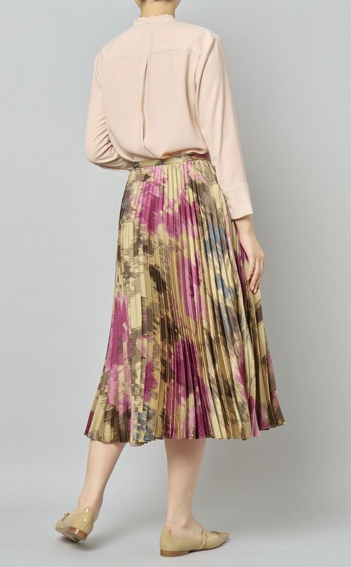 プリントプリーツスカート