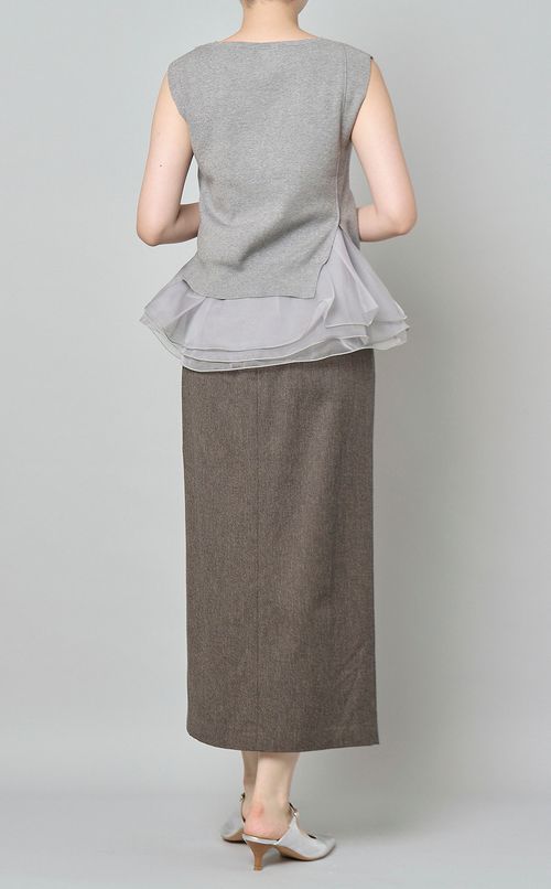 ティアードフリルレイヤーニット