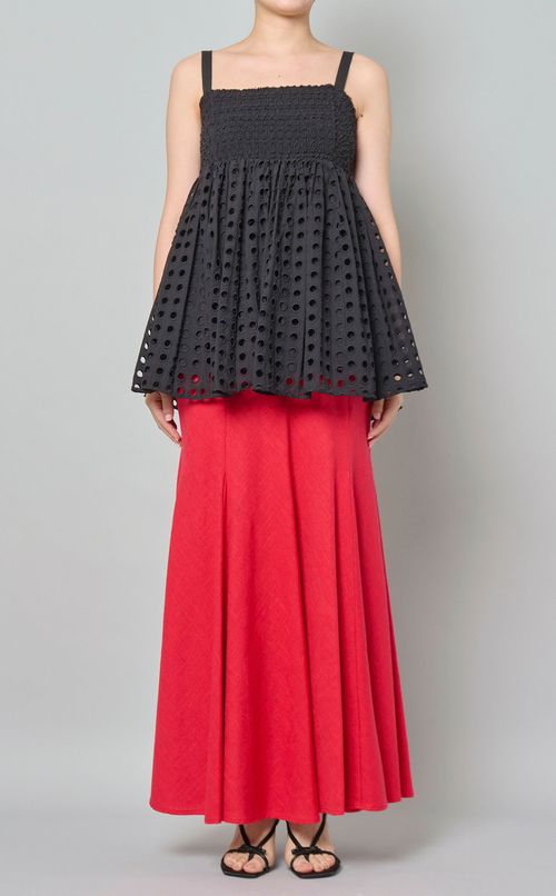 リネンマキシマーメイドスカート