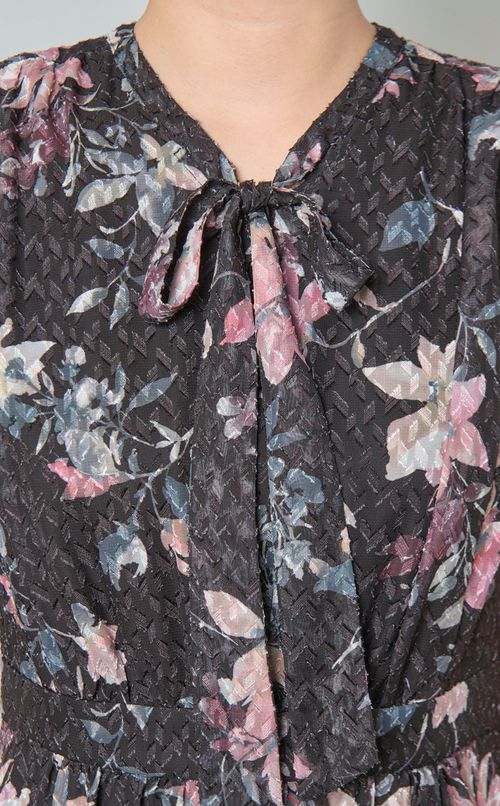 カットジャガードプリントワンピース