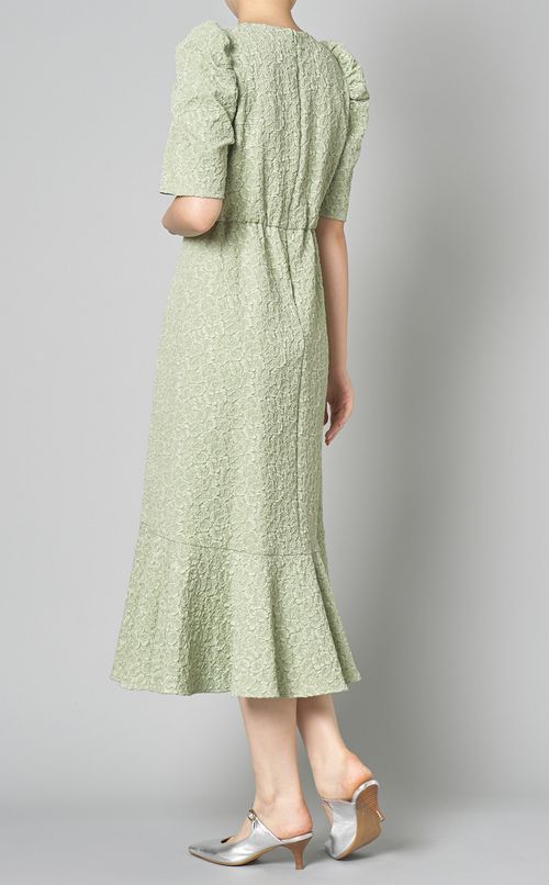 ジャガードタックスリーブワンピース