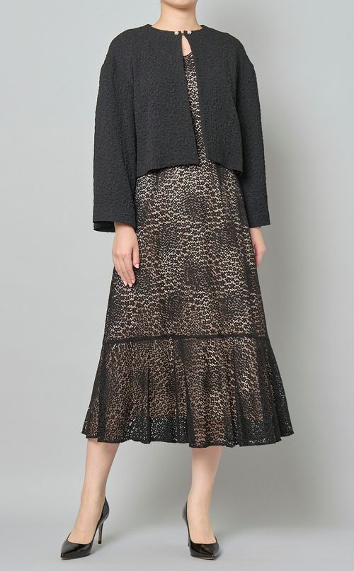 ラッセルレースパフショルダードレス