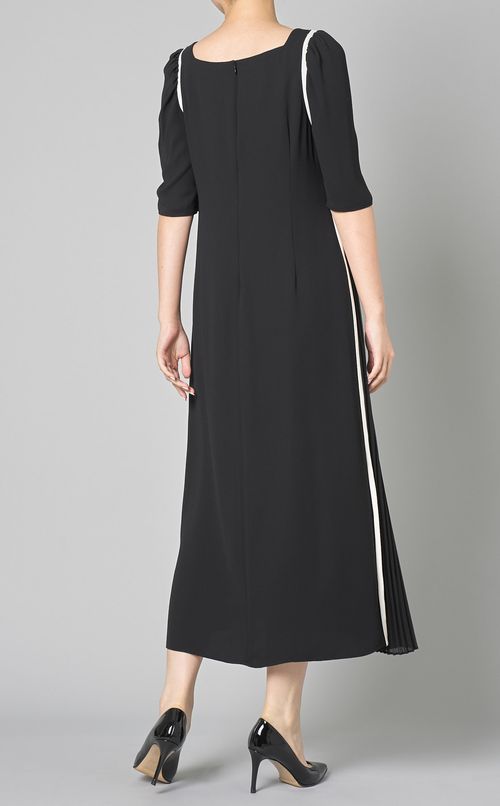 サイドシフォンプリーツワンピース