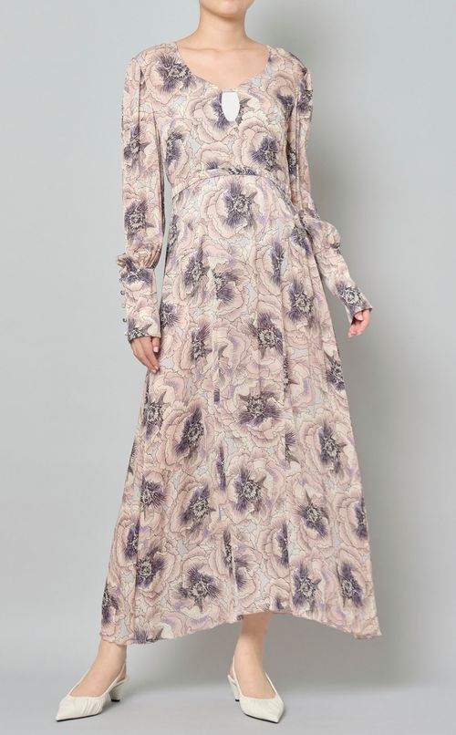 フラワープリントワンピース