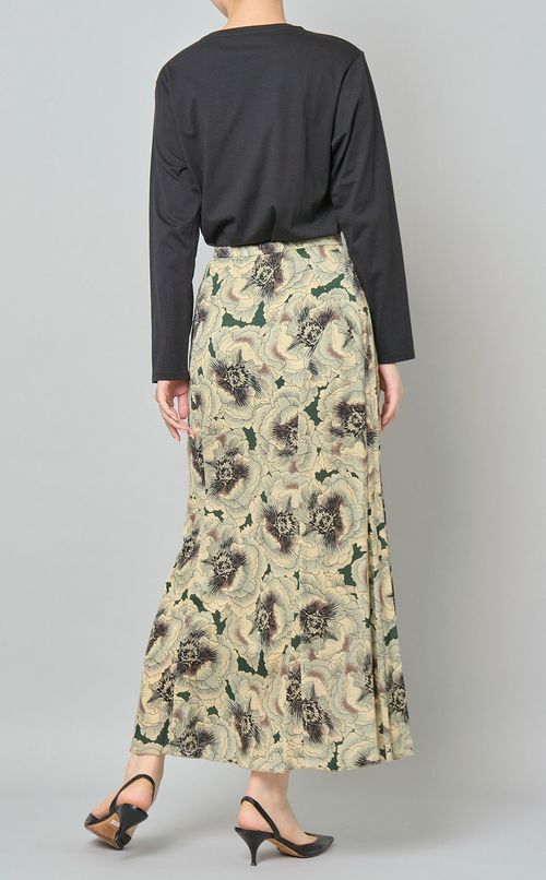 フラワープリントフレアスカート