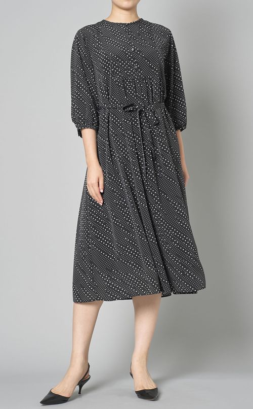 ドットプリントプルオーバーワンピース