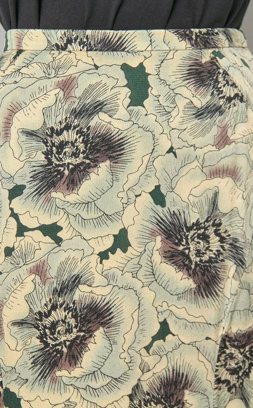 フラワープリントフレアスカート