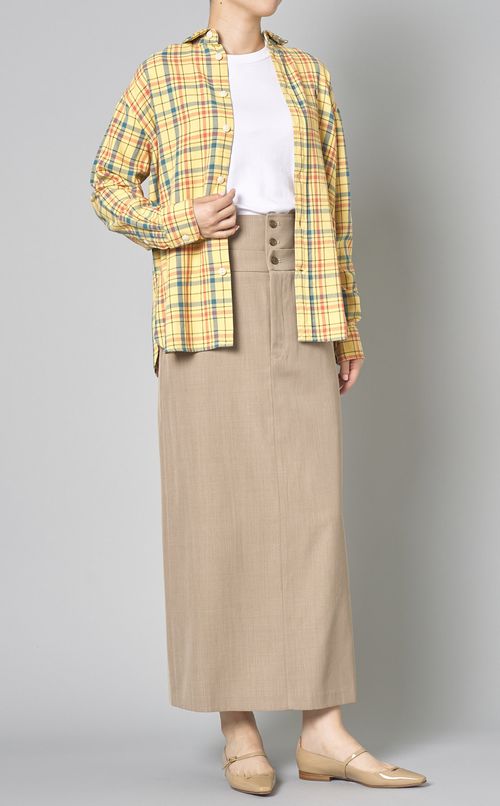コットンネルチェックシャツ