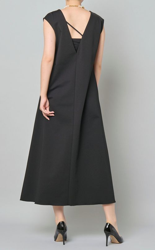 ポンチクルーネックAラインワンピース